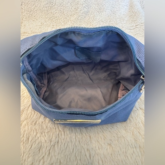 Salvatore Ferragamo Parfums Smoky Blue Logo Cosmetic Bag - Picture 6 of 11